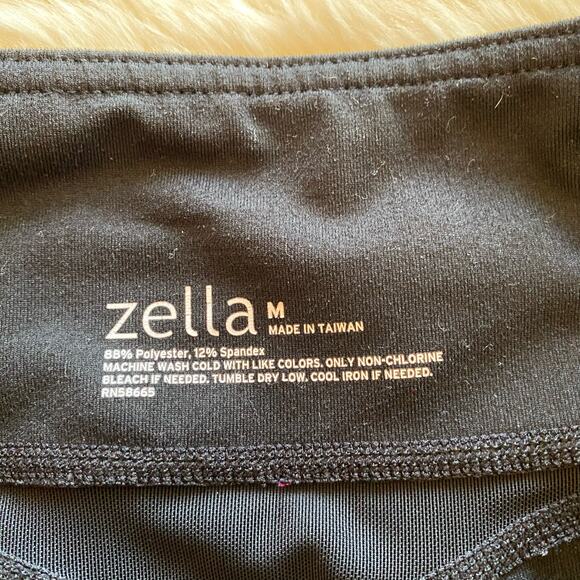 Zella Zip Ankle Striped Workout Yoga Athletic Leggings Medium - Picture 5 of 10